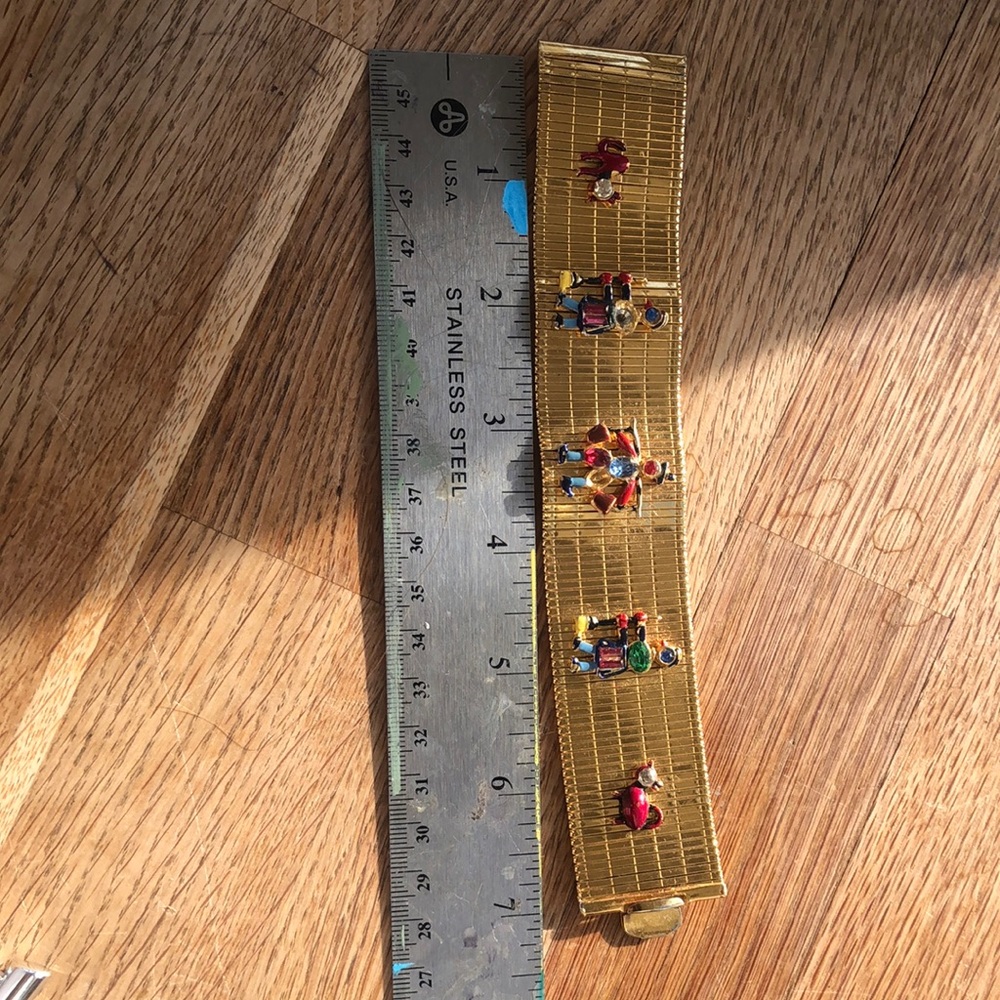 Gold Charm Bracelet with Colorful Accents